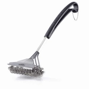 Napoleon Bristle-Free Triple-Row Grill Brush with Rolled Stainless Steel