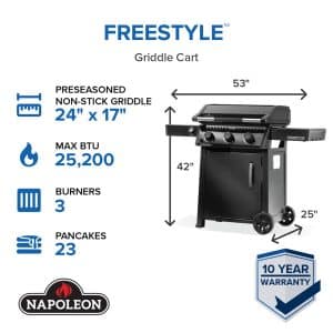 Freestyle 24 Inch Pre-seasoned Non-Stick Griddle alternate product view