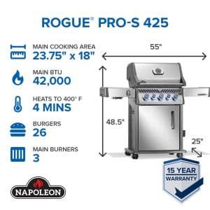 Rogue PRO-S 425 RSIB with Infrared Side and Rear Burner alternate product view