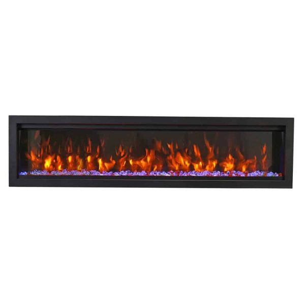 Amantii Symmetry Bespoke 74″ Electric Fireplace outdoor living product from Crawford Outdoor