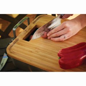 Napoleon PREMIUM STAINLESS STEEL ROASTING PAN WITH BAMBOO CUTTING BOARD outdoor living products image 5