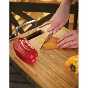 Napoleon PREMIUM STAINLESS STEEL ROASTING PAN WITH BAMBOO CUTTING BOARD outdoor living products image 4