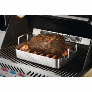 Napoleon PREMIUM STAINLESS STEEL ROASTING PAN WITH BAMBOO CUTTING BOARD alternate product view