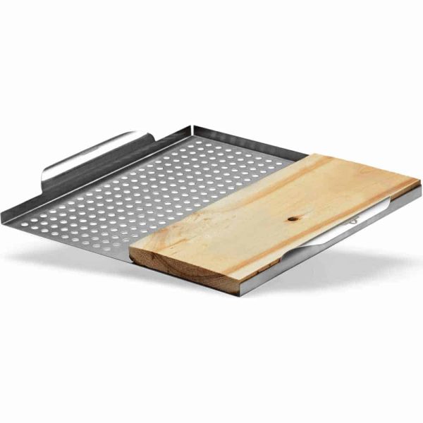 Napoleon Stainless Steel Multi-functional Topper with Cedar Plank outdoor living product from Crawford Outdoor