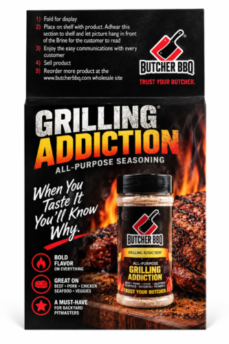 Grilling Addiction Shelf Talker
