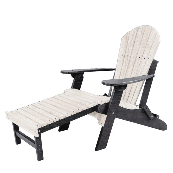 Kanyon Poly Furniture Folding Adirondack Chair + Pullout Ottoman K111 outdoor living product from Crawford Outdoor