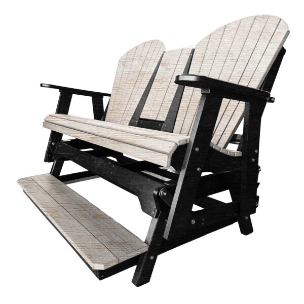 Kanyon Poly Furniture 5' Adirondack Glider (Tall Version) Color & Rendering Notice K165 outdoor living product from Crawford Outdoor