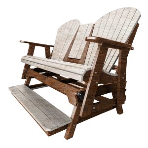 Kanyon Poly Furniture 5' Adirondack Glider (Tall Version) Color & Rendering Notice K165 outdoor living products image 5