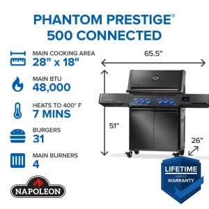 Phantom Prestige 500 Connected RSIB with Infrared Side and Rear Burner alternate product view