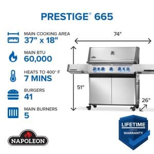 Prestige 665 RSIB with Infrared Side and Rear Burner alternate product view