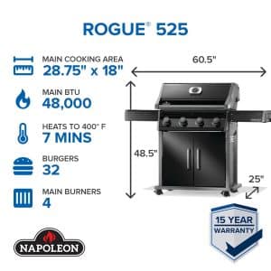 Rogue 525 with Stainless Steel Grids alternate product view