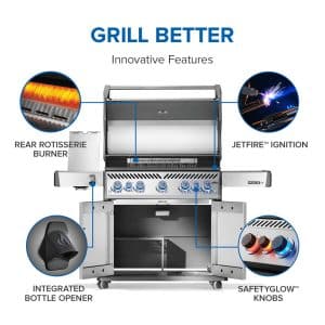 Rogue PRO-S 625 RSIB with Infrared Side and Rear Burner outdoor living products image 4
